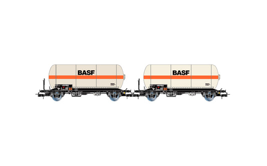 Rivarossi DB Zgs 2 Axle Gas Tank Wagon BASF Set (2) IV HR6618 HO Gauge