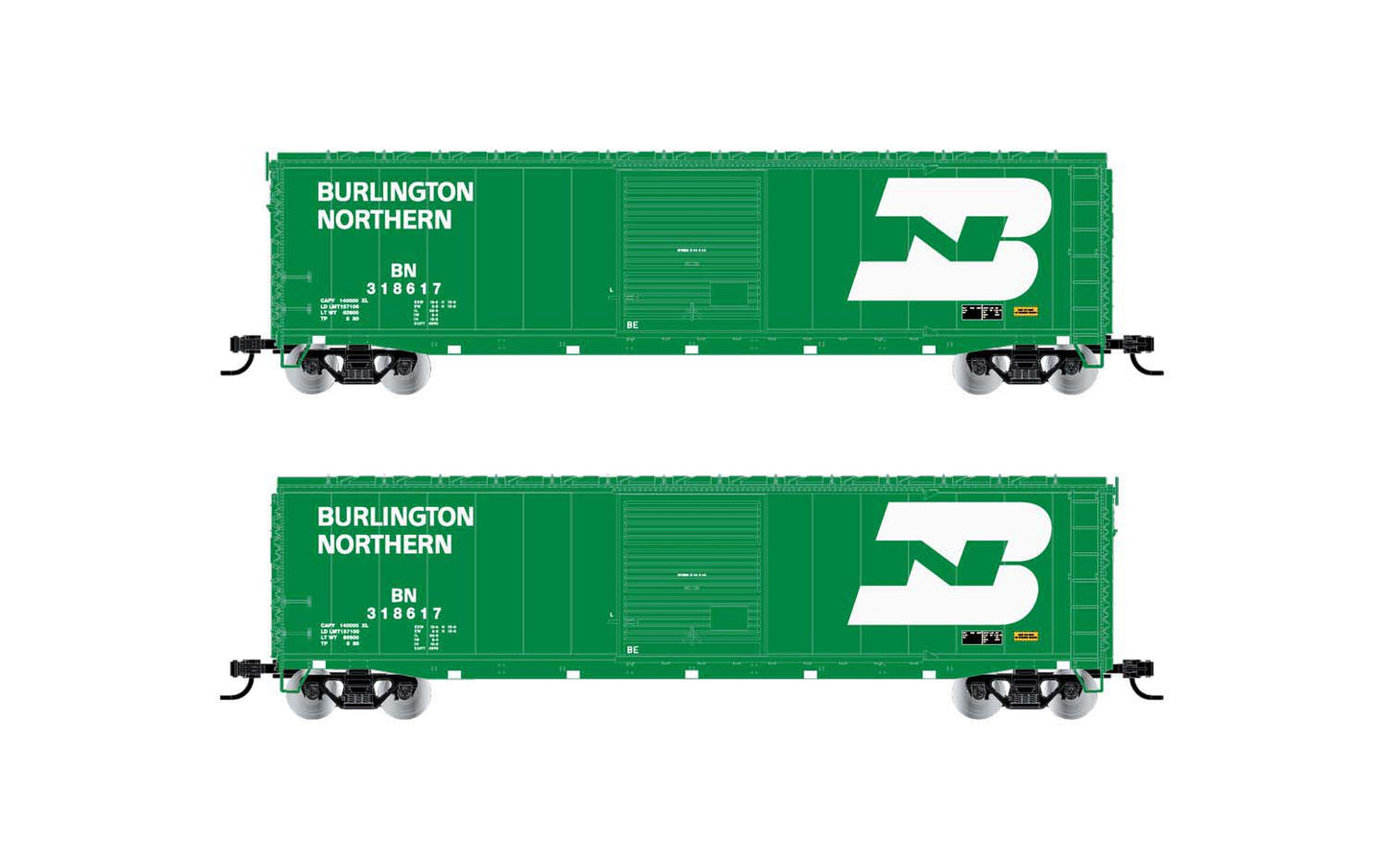 Rivarossi Sliding Door Boxcar Burlington Northern 318620 HR6637B HO Gauge