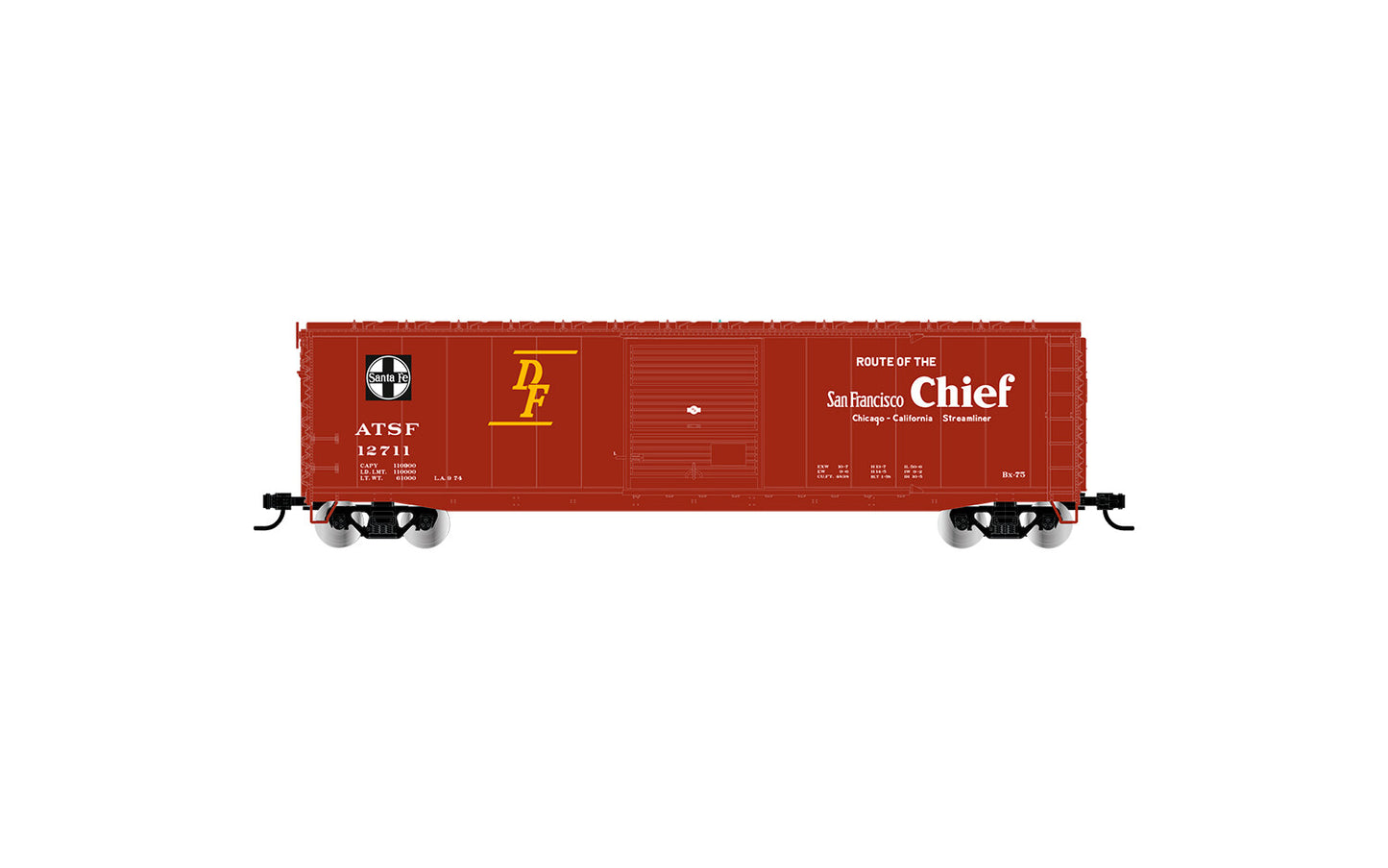 Rivarosssi ATSF Sliding Door Boxcar San Francisco Chief 12711 HO Gauge HR6661A