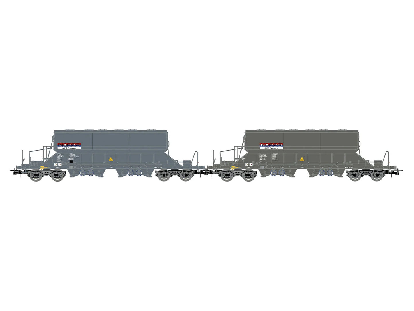 Rivarossi 6668 Nacco Taoos Hopper Wagon Set (2) VI HO Gauge