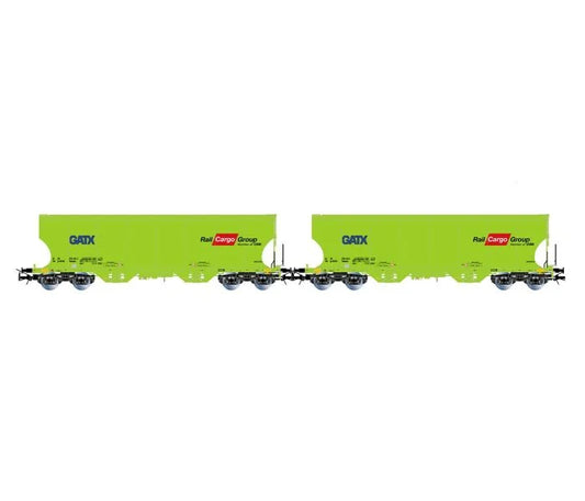 Rivarossi GATX Rail Cargo Group Silo Wagon Set Neon Green (2) VI HR6674 HO Gauge
