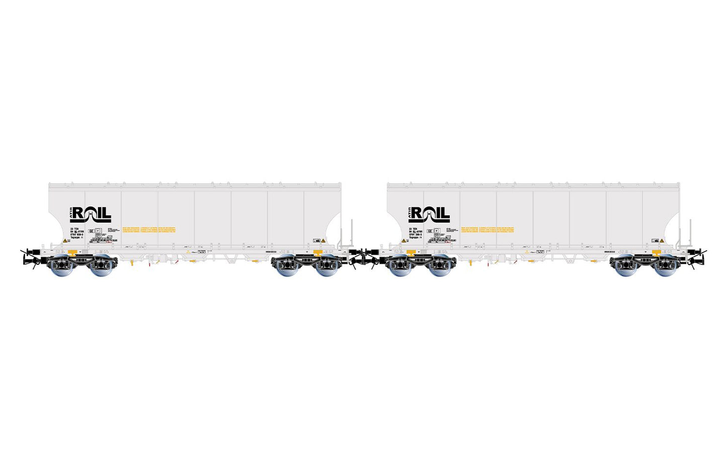 Rivarossi ATIR-Rail Bogie Silo Wagon Set Grey (2) VI HR6675 HO Gauge
