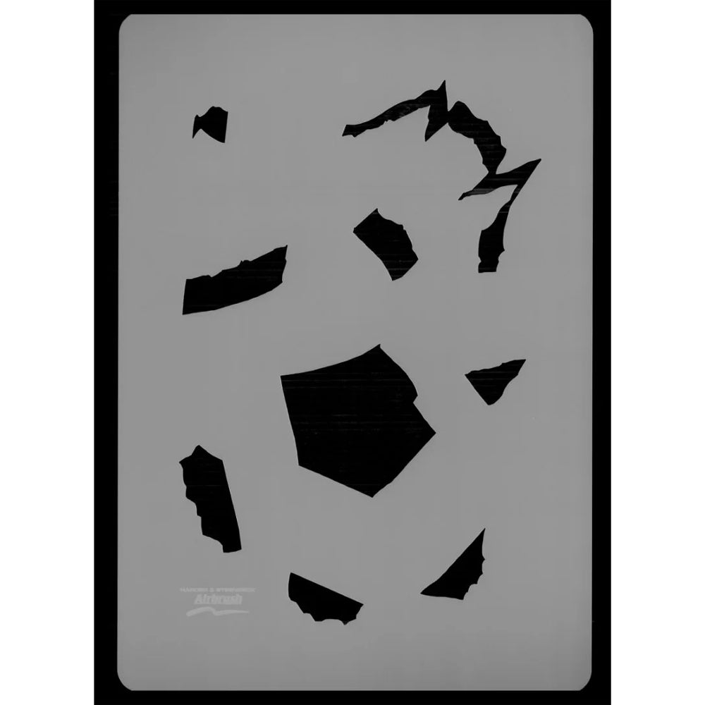 Harder & Steenbeck Airbrush Stencil Template - Steel Crack (A4 Sheet) 410125