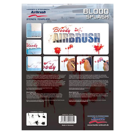 Harder & Steenbeck Airbrush Stencil Template - Blood/Liquid Spatter (A4) 410146