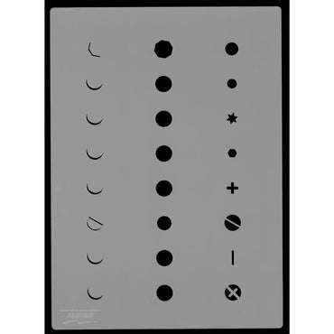Harder & Steenbeck Airbrush Stencil Template - Screw Head Set (A4 Sheet) 410147