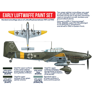 Hataka AS02 Early Luftwaffe Red Line Acrylic Paint Set