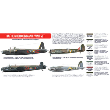 Hataka AS102 RAF Bomber Command Red Line Acrylic Paint Set
