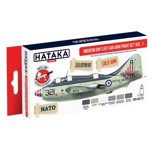Hataka AS113 Modern RN Fleet Air Arm Vol.1 Red Line Acrylic Paint Set