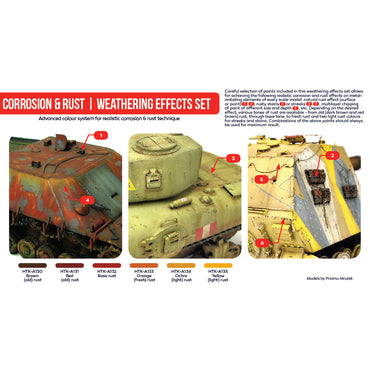 Hataka AS26 Corrosion & Rust Weathering Effects Vol.1 Red Line Acrylic Paint Set