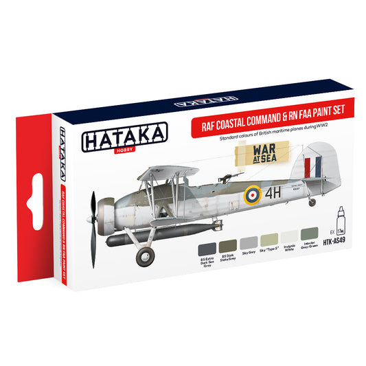 Hataka AS49 RAF Coastal Command & RN FAA Red Line Acrylic Paint Set