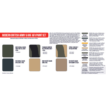 Hataka AS77 Modern British Army & RAF AFV Red Line Acrylic Paint Set
