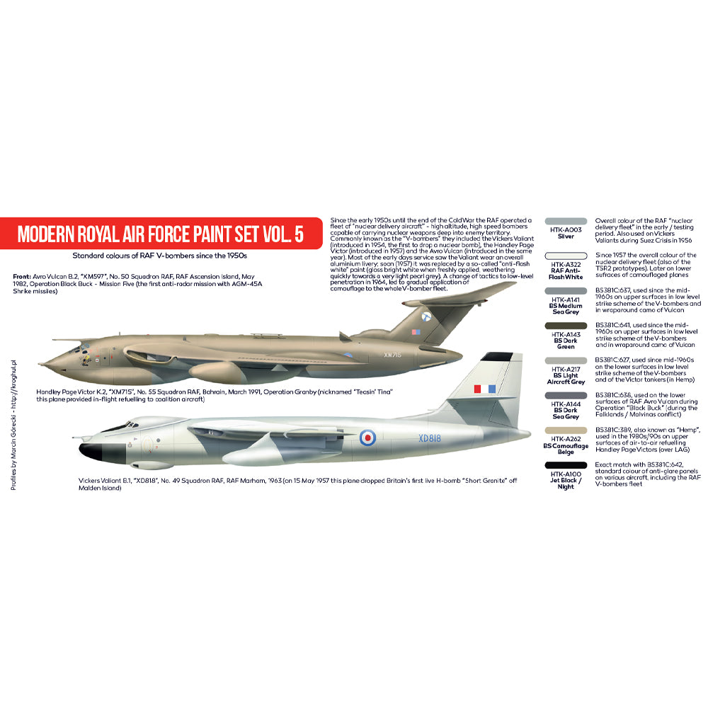 Hataka AS97 Modern Royal Airforce Vol.5 Red Line Acrylic Paint Set