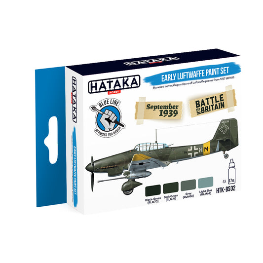 Hataka BS02 Early Luftwaffe Blue Line Acrylic Paint Set