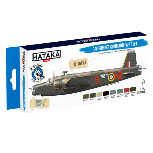 Hataka BS102 RAF Bomber Command Blue Line Acrylic Paint Set