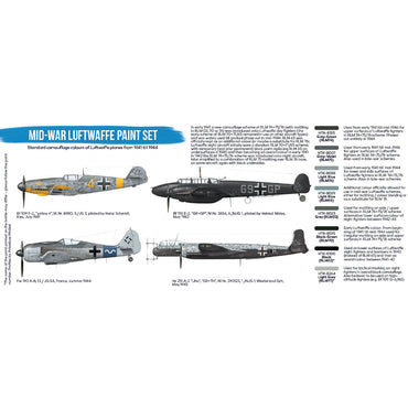 Hataka BS110 Mid-War Luftwaffe Blue Line Acrylic Paint Set