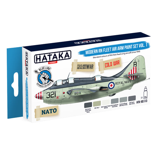 Hataka BS113 Modern RN Fleet Air Arm Vol.1 Blue Line Acrylic Paint Set
