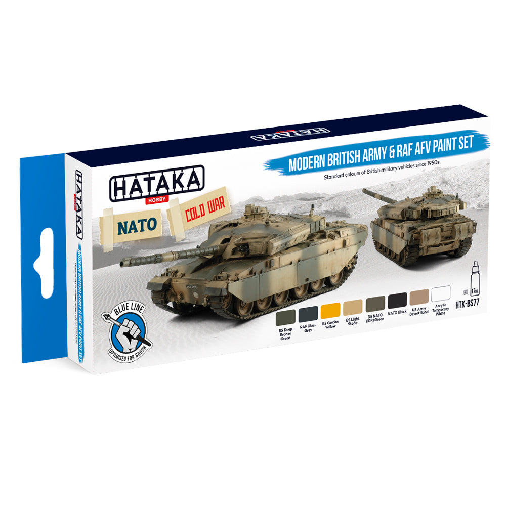 Hataka BS77 Modern British Army & RAF AFV Blue Line Acrylic Paint Set