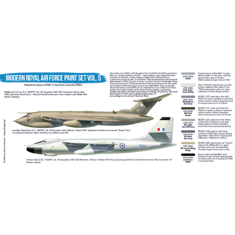 Hataka BS97 Modern Royal Air Force Vol.5 Blue Line Acrylic Paint Set