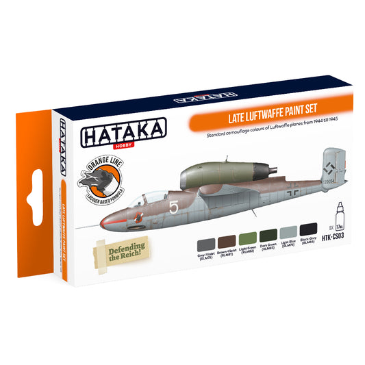 Hataka CS03 Late Luftwaffe Orange Line Acrylic Paint Set