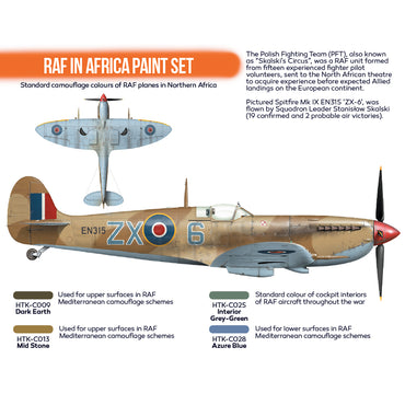 Hataka CS08 RAF In Northern Africa Paint Set Orange Line Acrylic Paint Set