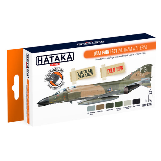 Hataka CS09 USAF (Vietnam War Era) Orange Line Acrylic Paint Set
