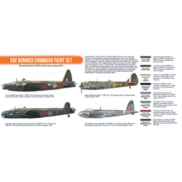 Hataka CS102 Raf Bomber Command Paint Set Orange Line Acrylic Paint Set