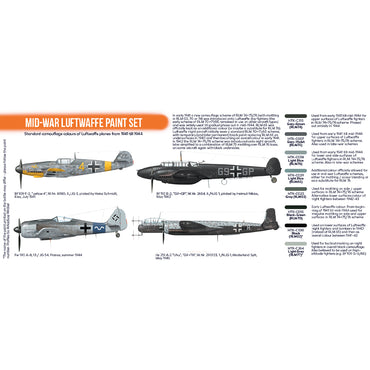 Hataka CS110 Mid-War Luftwaffe Orange Line Acrylic Paint Set