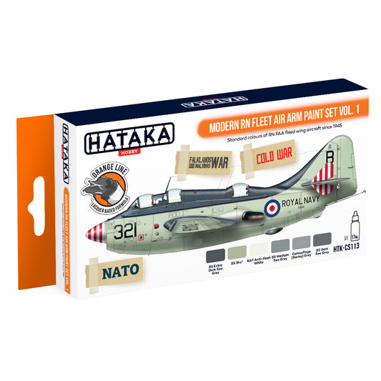 Hataka CS113 Modern RN Fleet Air Arm Vol.1 Orange Line Acrylic Paint Set