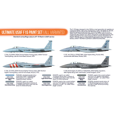 Hataka CS43 Ultimate USAF F15 (All Variants) Orange Line Acrylic Paint Set