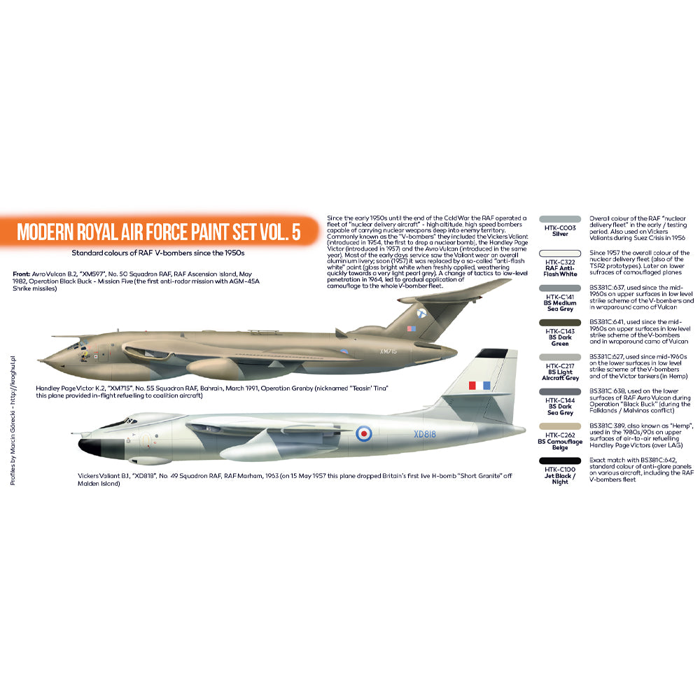 Hataka CS97 Modern Royal Air Force Vol.5 Orange Line Acrylic Paint Set