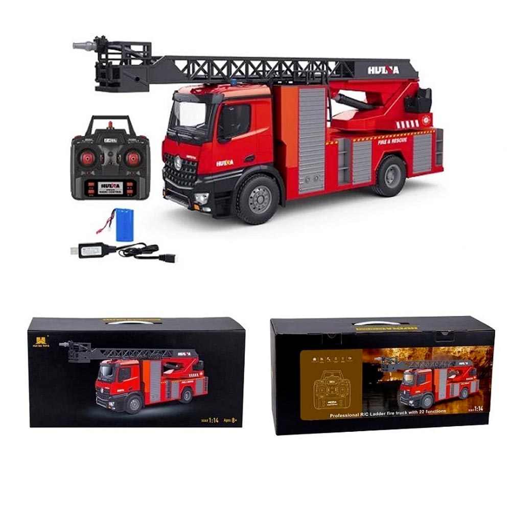 HuiNa RC Fire Engine Truck with Ladder & Hose Water Spray 1:14 CY1561