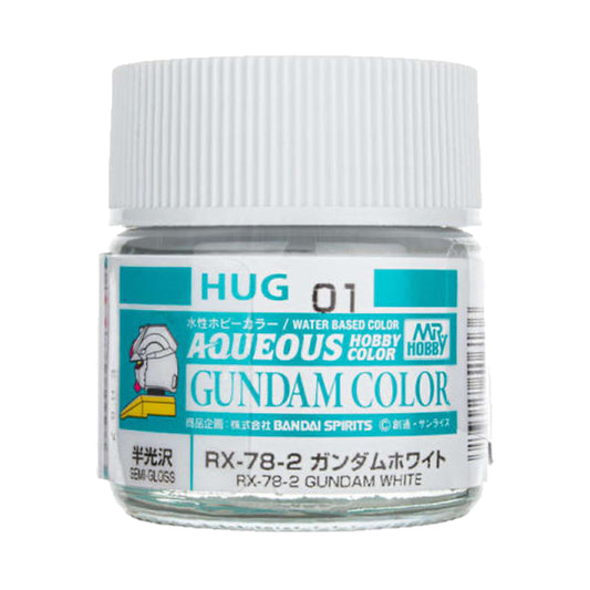 Mr Hobby Aqueous Gundam Colour HUG-01 RX-78-2 Gundam White 10ml Acrylic Paint