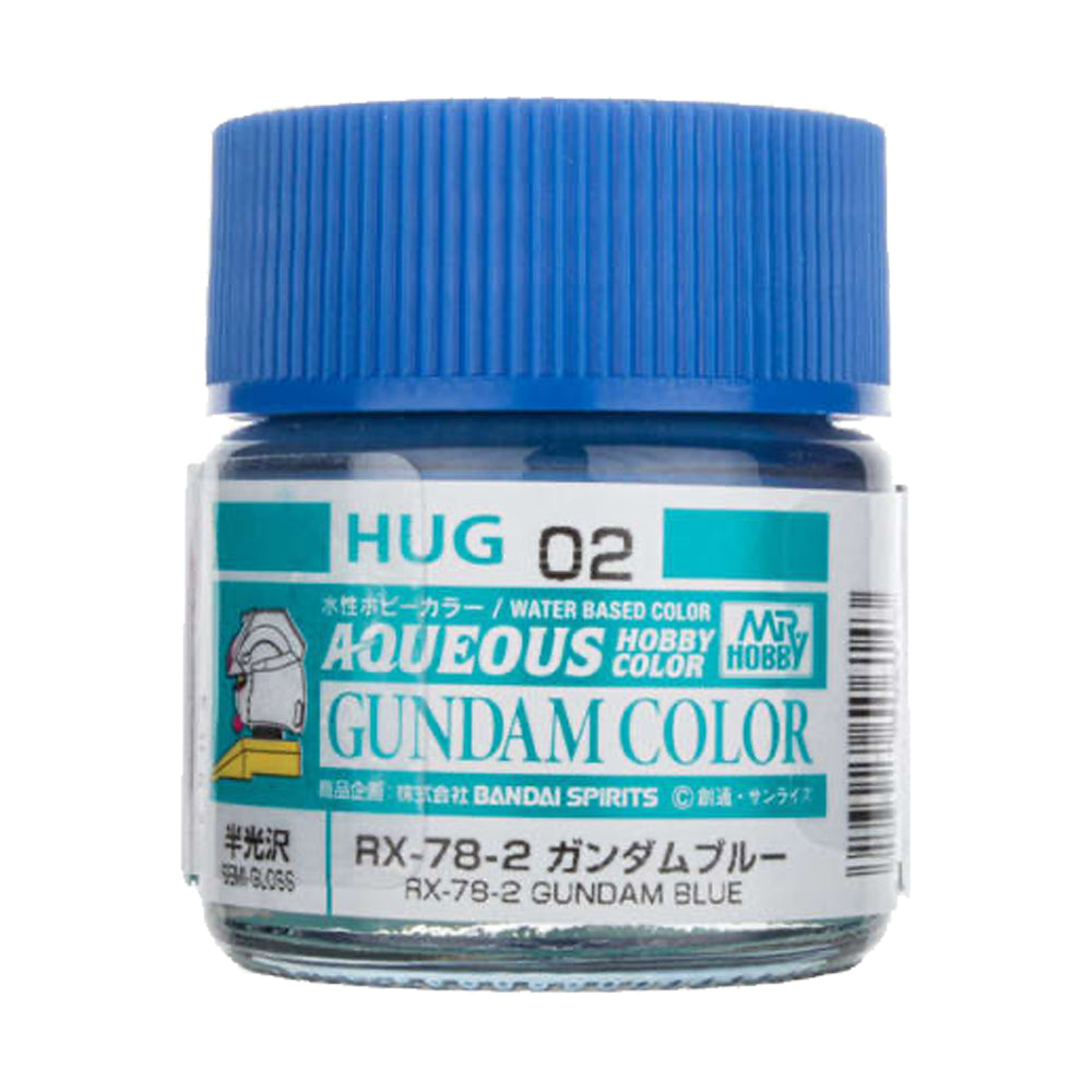 Mr Hobby Aqueous Gundam Colour HUG-02 RX-78-2 Gundam Blue 10ml Acrylic Paint
