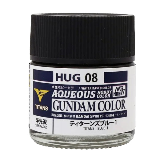 Mr Hobby Aqueous Gundam Colour HUG-08 Titans Blue 1 10ml Acrylic Paint