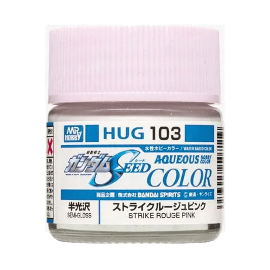 Mr Hobby Aqueous Gundam Colour HUG-103 Strike Rouge Pink 10ml Acrylic Paint