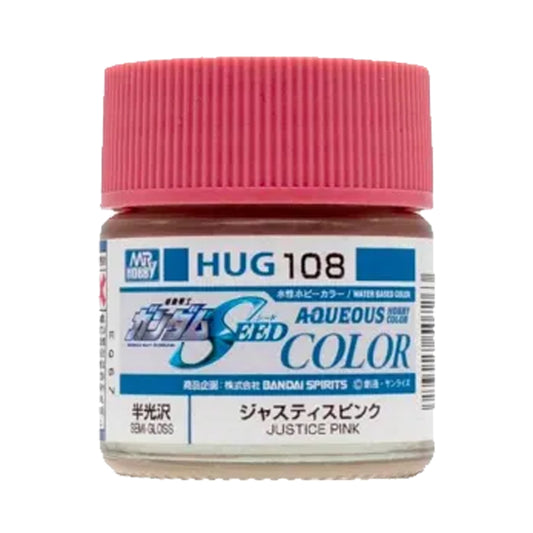 Mr Hobby Aqueous Gundam Colour HUG-108 Justice Pink 10ml Acrylic Paint