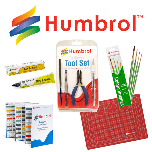 Humbrol Model Kit Starter Bundle - Tools, Cement & Brushes