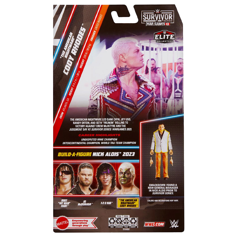 WWE Elite: Survivor Series War Games - Cody Rhodes 6" Figure Mattel JCJ59