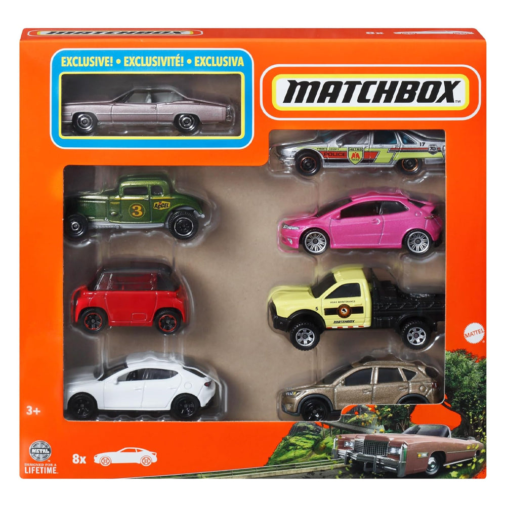 Matchbox 8-Pack 1:64 Diecast Vehicle Assortment
