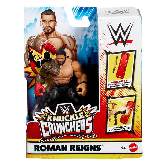 WWE Knuckle Crunchers: Roman Reigns 3.25" Figure Age 6+ Mattel JCH72