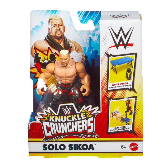 WWE Knuckle Crunchers: Solo Sikoa 3.25" Figure Age 6+ Mattel JHL77