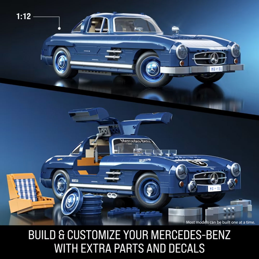 Mattel Brick Shop Hot Wheels Premium Mercedes-Benz 300 SL 1600pcs HWW25