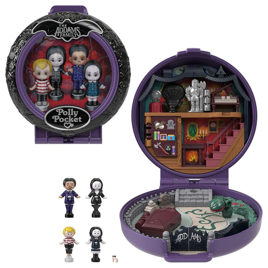 Polly Pocket x The Addams Family Compact Micro Doll Playset Age 4+ Mattel HXW25