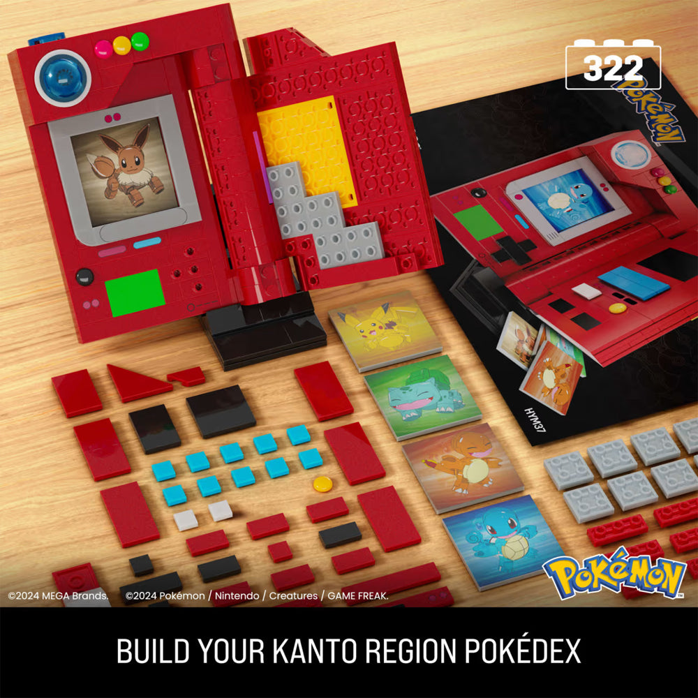 MEGA Pokemon - Kanto Pokedex Brick Model Age 13+ 322pcs