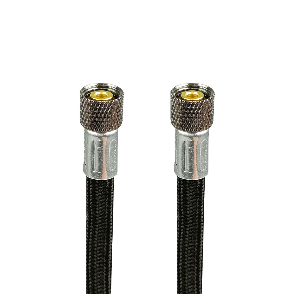 Airbrush 3.0M Rubber Braided Hose - 1/8 BSP - 1/8 BSP (Black)