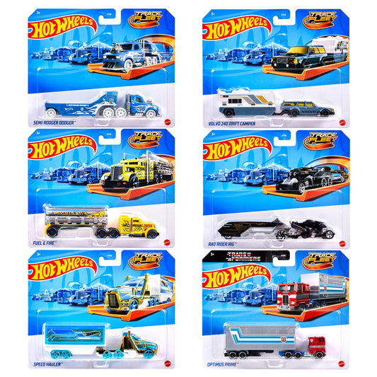 Hot Wheels Track Fleet Lorry & Trailer (Assorted) Age 3+ Mattel HYT56