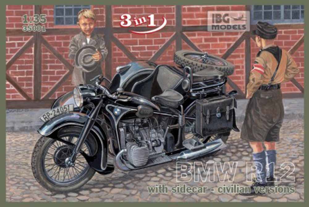 IBG Models 35001 BMW R12 1:35 Military Vehicle Model Kit
