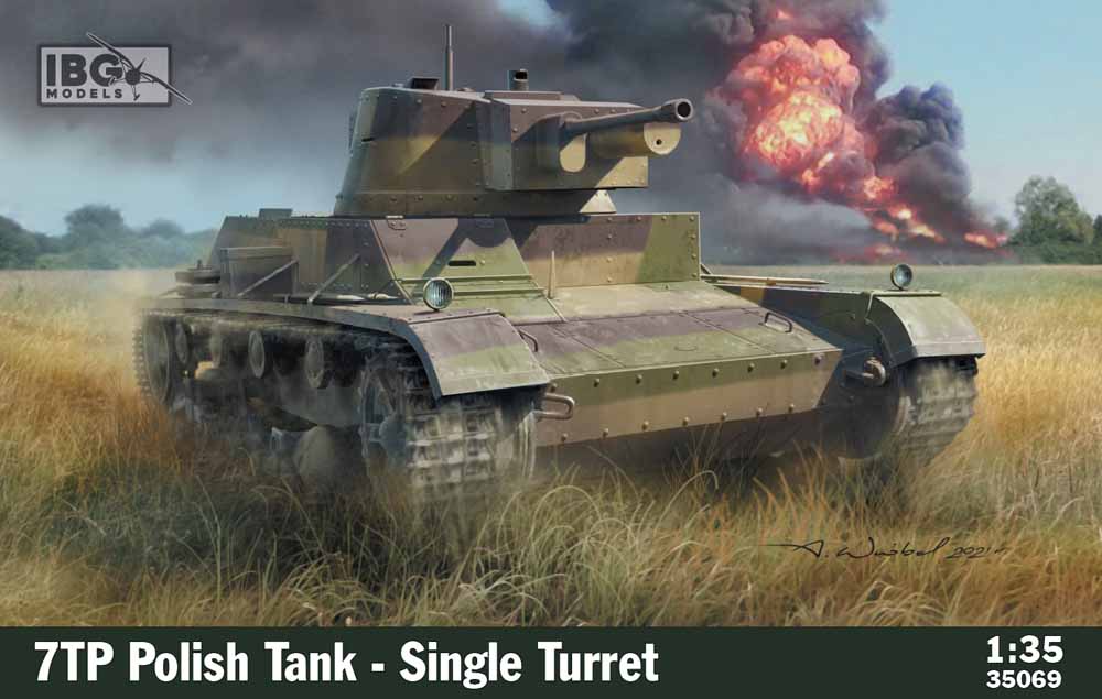 IBG Models 35069 7TP - Single Turret 1:35 Military Vehicle Model Kit