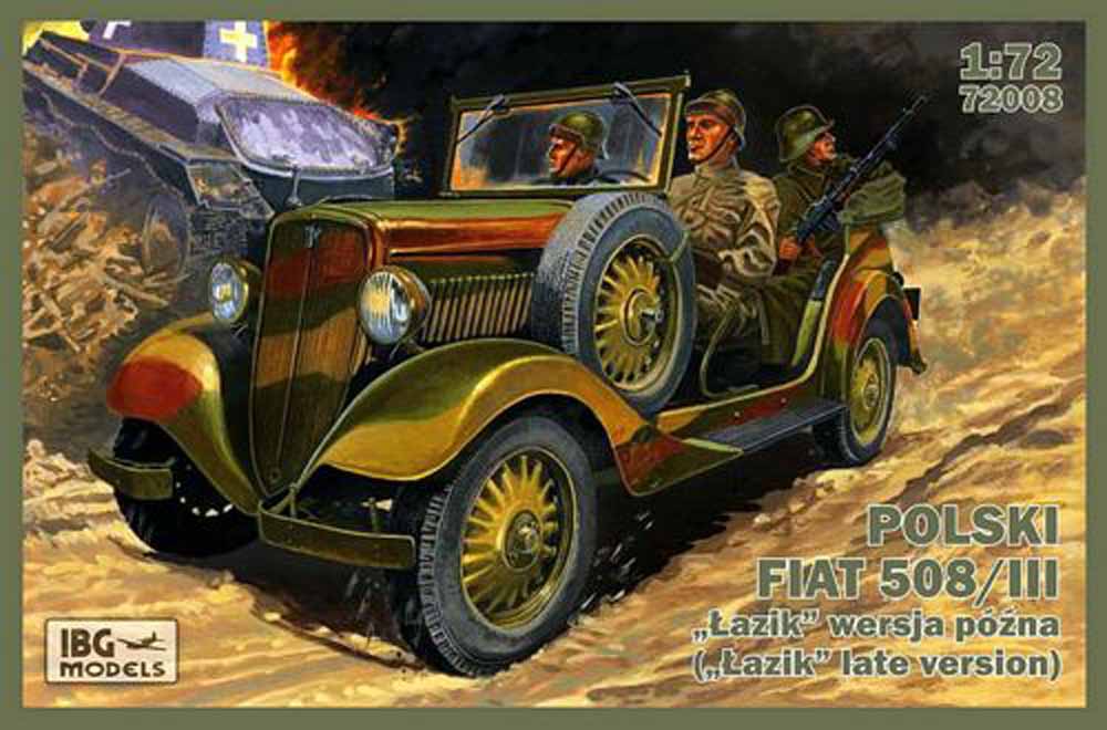 IBG Models 72008 Polski Fiat 508/III 1:72 Military Vehicle Model Kit