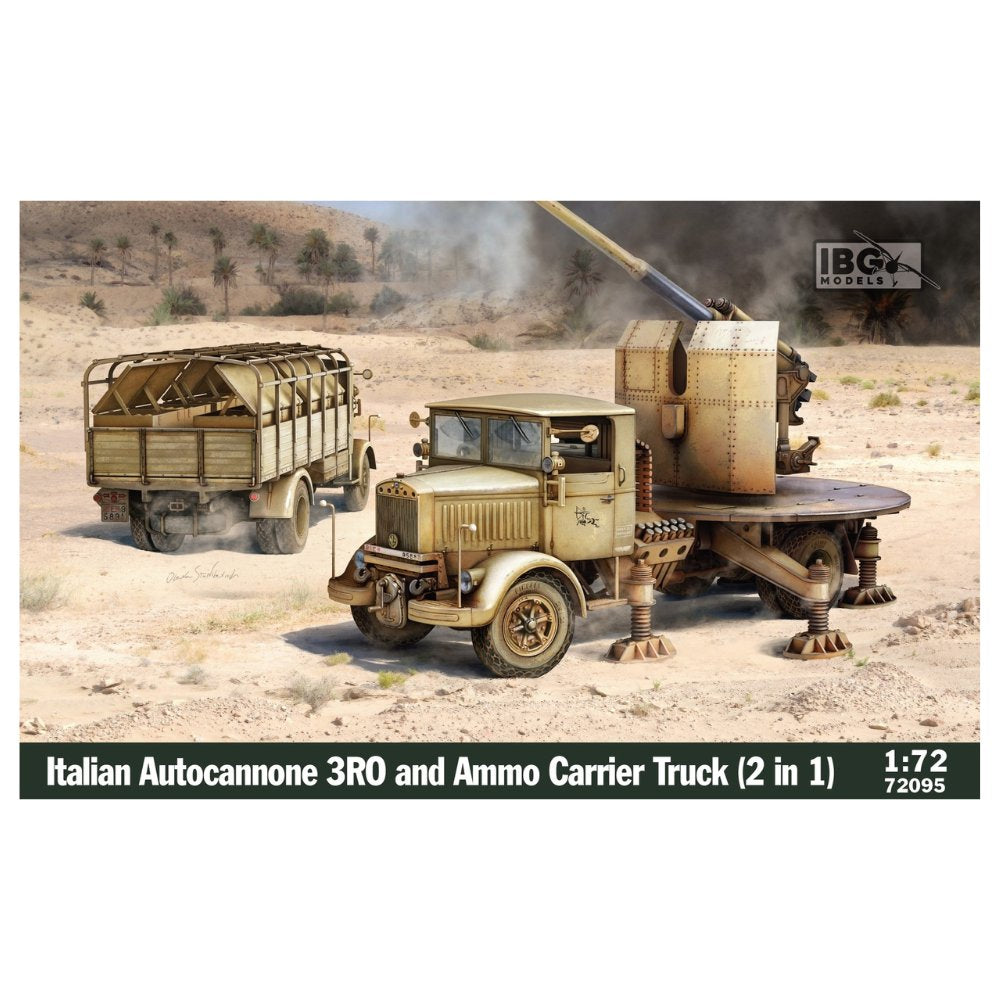 IBG 72095 Italian Autocannone 3Ro and Ammo Carrier Truck 2 in1 1:72 Model Kit